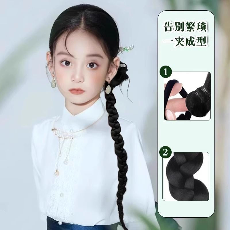JUA Children's wig braids, new Chinese-style twisted braids, sweet and cool boxing braids, long brai