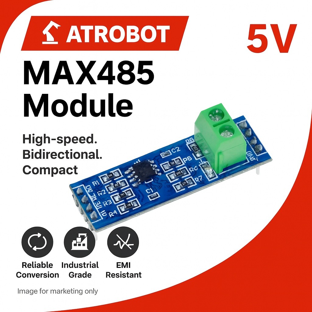 MAX485 RS485 to TTL โมดูลแปลงสัญญาณ 5V full-duplex ทนสัญญาณรบกวน สื่อสารระยะไกล สำหรับไมโครคอนโทรลเลอร์