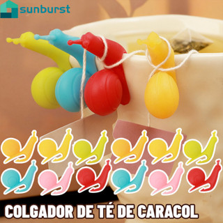 12-5ชิ้นน่ารักหอยทากถุงชาผู้ถือ-ป้ายแก้วไวน์-ที่มีสีสันซิลิโ…