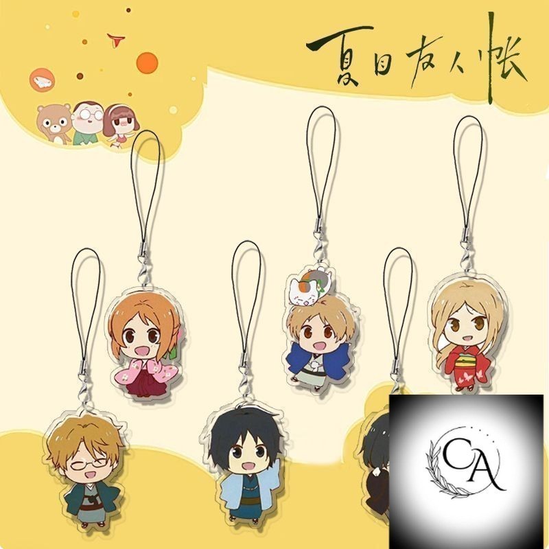 Natsume Yuujinchou เชือกเส้นเล็กโทรศัพท์มือถือ Nyanko Sensei Natsume Takashi Kawaii อะคริลิคสายแขวนน