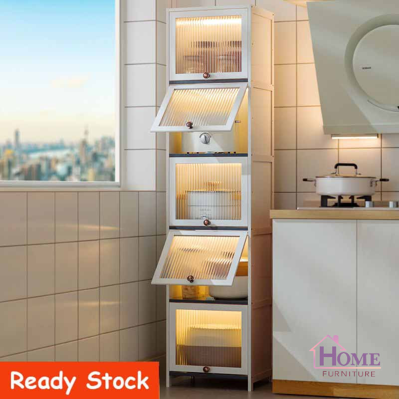 🍁Ready Stock🍁Kitchen shelf storage cabinet seam rack storage cabinet multi-layer storage rack🍁