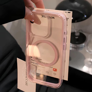 เคส OPPO Reno 13 14 16 16F 14F 15 15F 5G เคส OPPO Reno 16 13 14 15 Pro Max 5G เคสใสแม่เหล็กกันกระแทก เคสเจลเกราะ 2 in 1 เคสใสหนากันตก