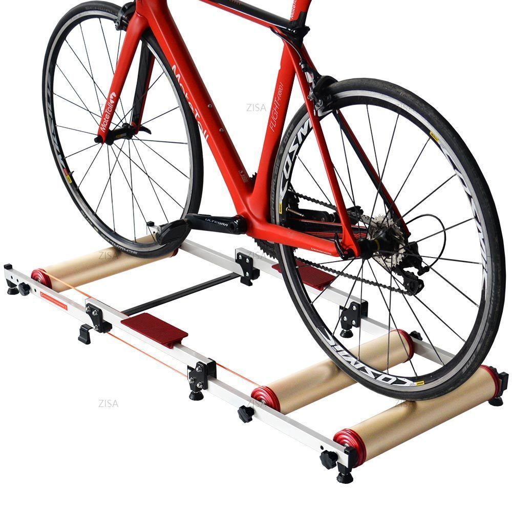 Bike Roller Trainer Riding Platform Aluminium Alloy Mute Indoor Exercise Home Gym MTB Road Cycling p