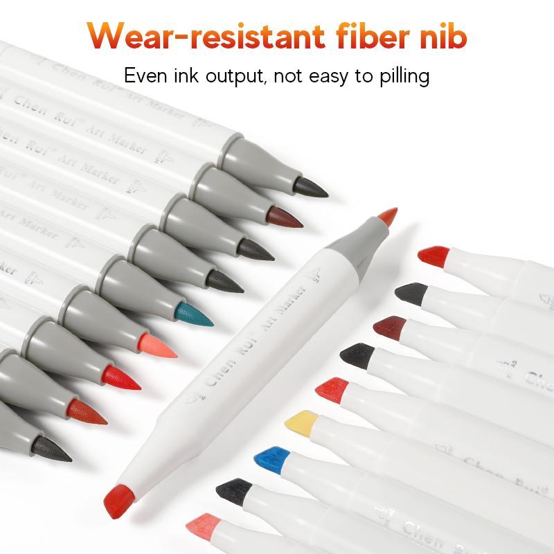 MW&Chenrui ปากกามาร์คเกอร์ (Brush หัว+Broad หัว) Marker ปากกาเมจิก ปากกาวาดภาพ ชุด สำหรับการวาดภาพแบ