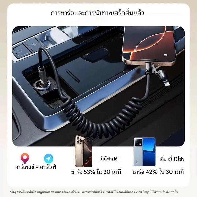 สายชาร์จเร็วอโรมาเทอราพีสปริง, ร้าน NIUMO-TH-240w, 4-in-1, ยาว 2 เมตร, เหมาะสำหรับ Apple, Android แล