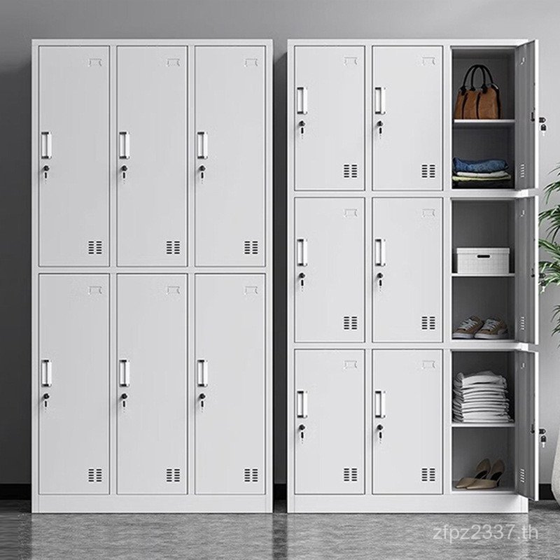 ตู้เสื้อผ้าแบบเคลื่อนย้ายได้พร้อมล็อค Locker Locker Locker ตู้รองเท้าสี่ประตูหกประตูเหล็ก Locker กระ