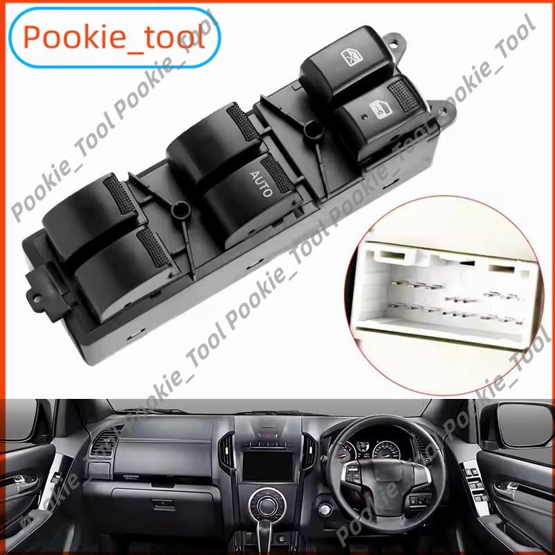 💥พร้อมส่ง💥สวิตช์กระจกไฟฟ้าคนขับ RHD ตรงรุ่น Isuzu D-Max MU-X Colorado 2012-2019 สำหรับประตูหน้า