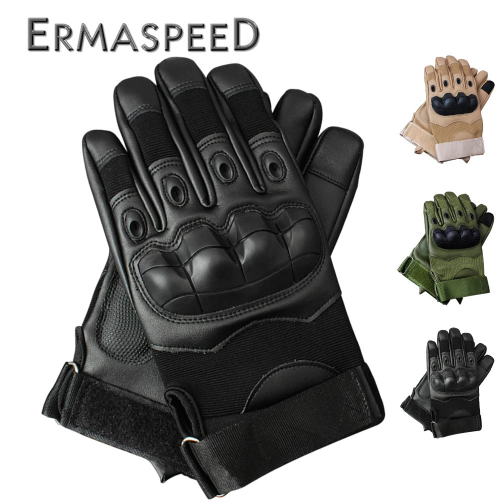 Full Finger Motorcycle Gloves Enduro Winter Microfiber Leather Racing Tactical Military Motocross Gl