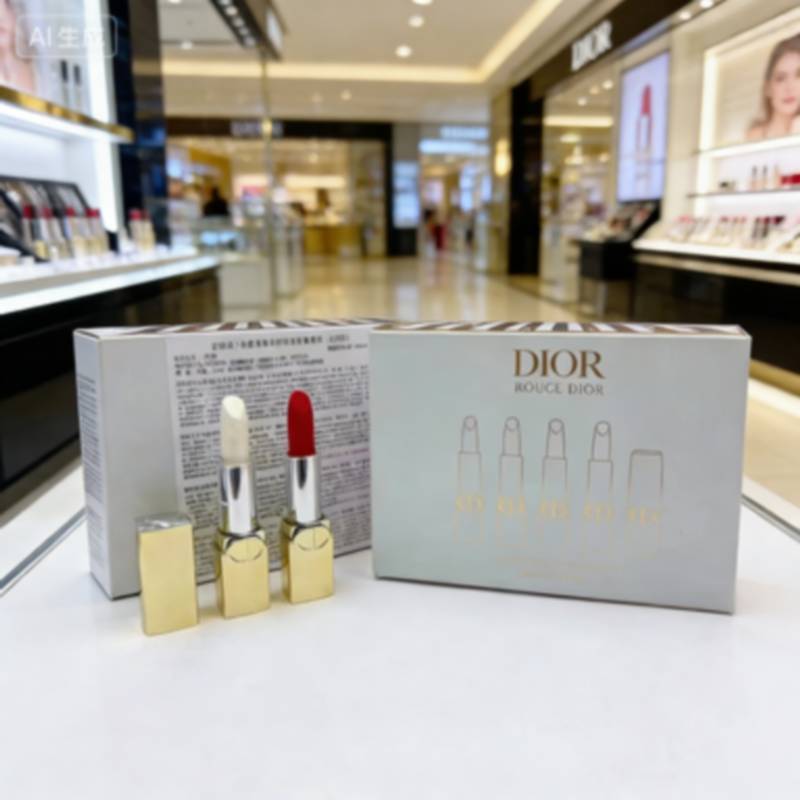 Q-12-Fantasy Carnival Sample ชุดสี่ชิ้น Color Number Gold Tube Lipstick Sample 1.5g * 4/Color Number