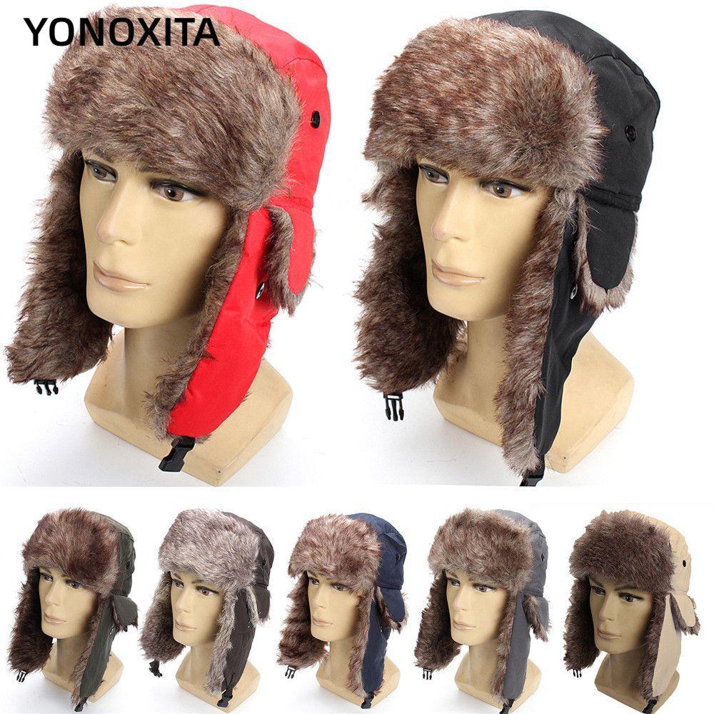 YONOXITA หมวกสกีดักหูอุ่นรัสเซีย Ushanka