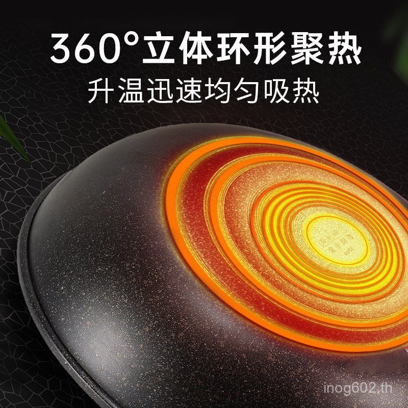 Non-Stick กระทะ Medical Stone กระทะชุดสามชิ้นกระทะ Combach กระทะชุดสีหม้อหม้อซุป BZ7D