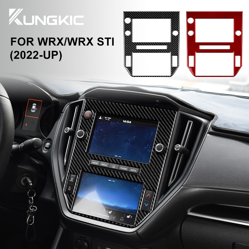 KUNGKIC สําหรับ Subaru WRX STI 2022-2025 คอนโซลกลางนําทางแผงกรอบคาร์บอนไฟเบอร์การปรับเปลี่ยนอุปกรณ์ต