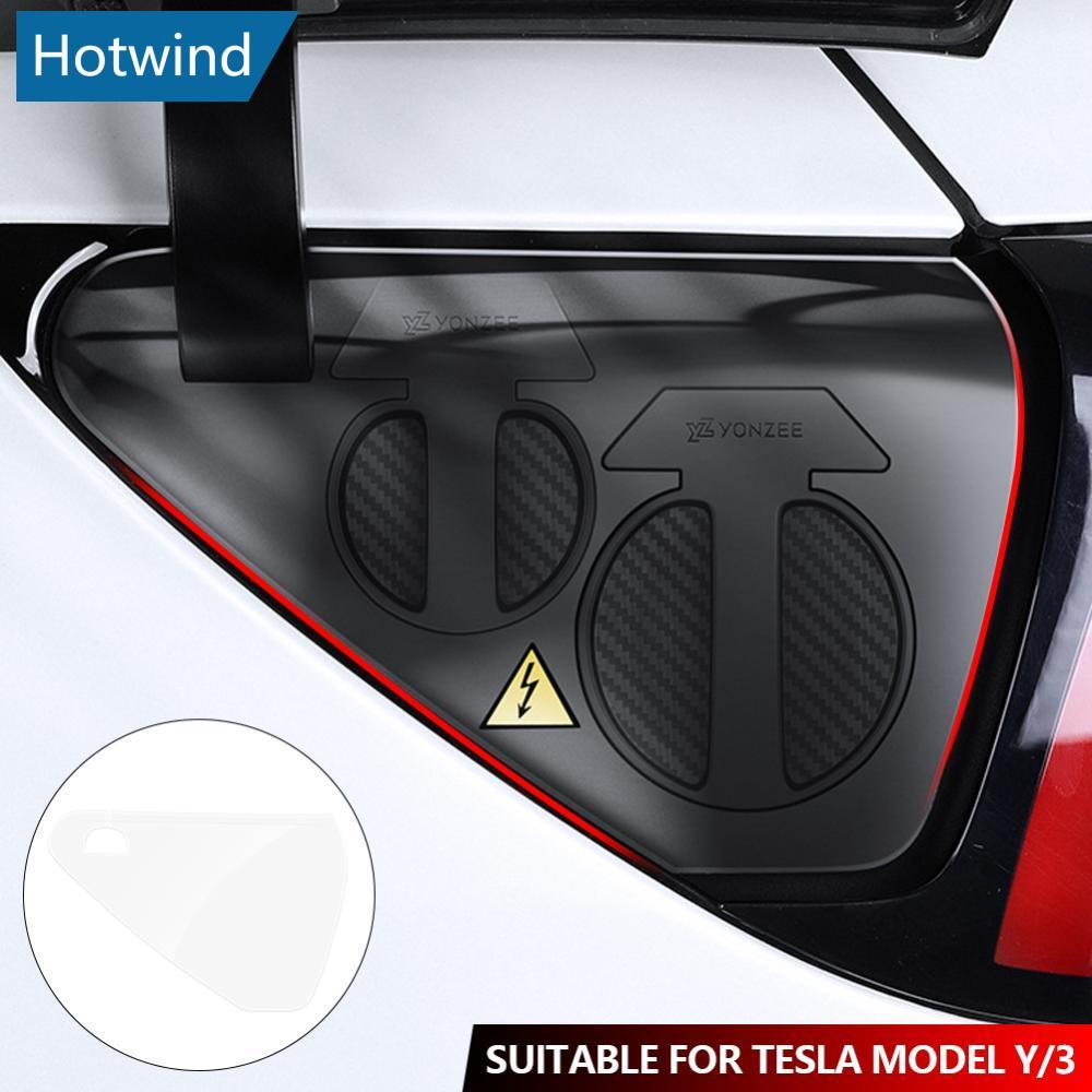 HW โปร่งใสพอร์ตชาร์จ Rain Cover กันน้ําสําหรับ Tesla รุ่น Y/3/YL การปรับเปลี่ยนอุปกรณ์เสริมสไตล์ซ่อน