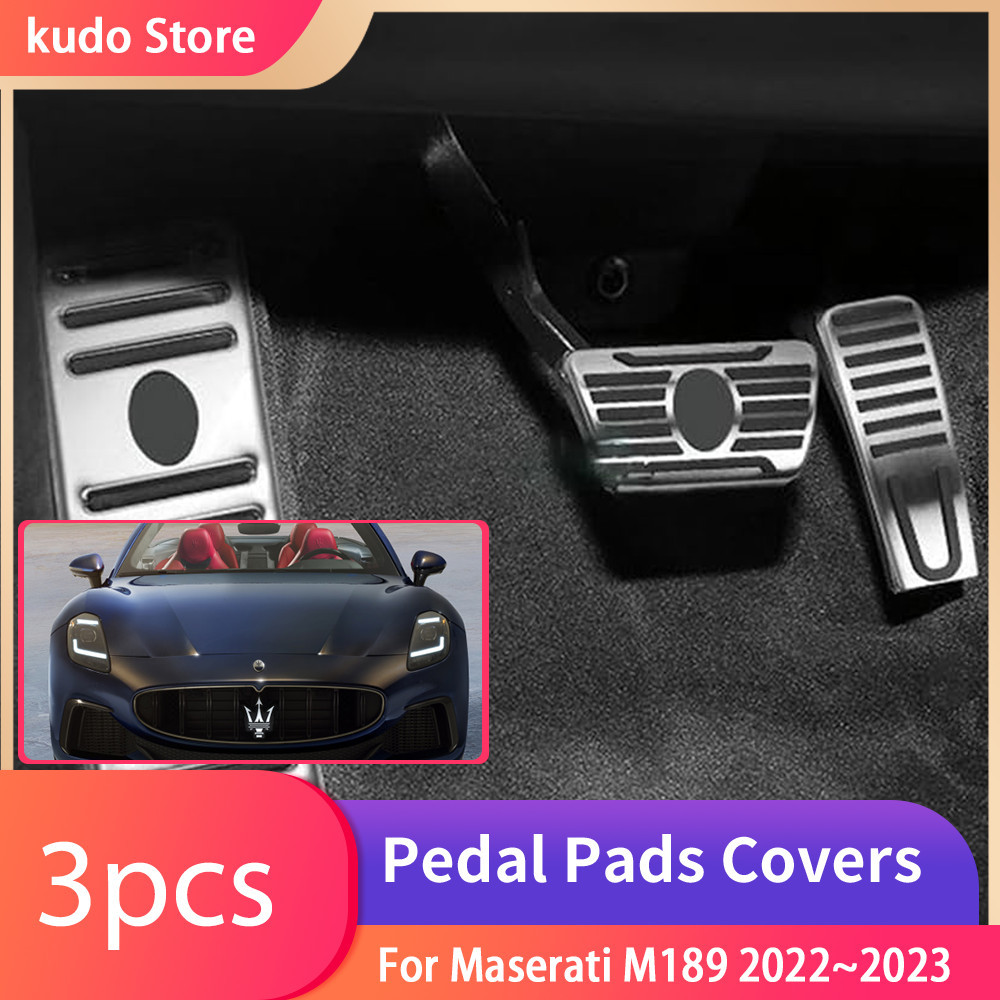 สําหรับ Maserati M189 2022 ~ 2023 Cielo Accelerator เหยียบรถแก๊ส AT MT เบรคสแตนเลสลื่น Foot Rest Pad