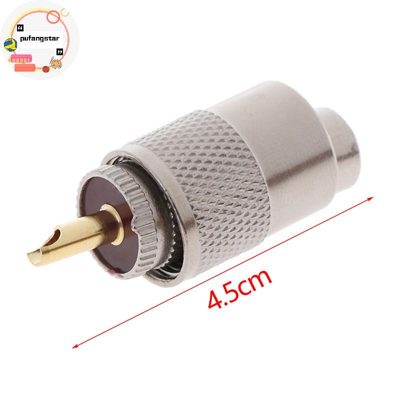 Pufangstar 1PCS UHF PL259 ชายปลั๊กตรง Solder Connector อะแดปเตอร์สําหรับ RG8U RG58-3 TH