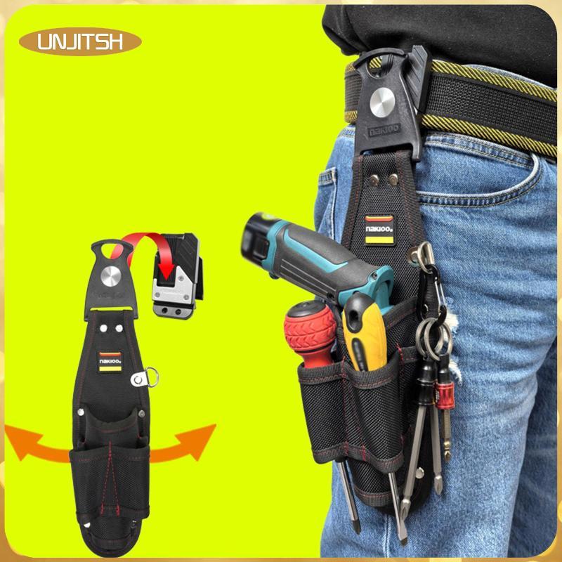 [unjitsh] เครื่องมือเข็มขัด Organizer กันน้ํา Oxford ผ้าช่างไฟฟ้าเข็มขัดเครื่องมือสําหรับ Plumbers C