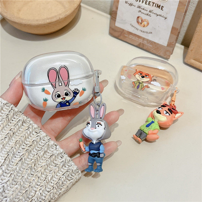 Judy เหมาะสําหรับ Redmi Buds6Pro หูฟังป้องกันกรณี Redmi Buds6Pro เคสหูฟังการ์ตูนเคสใสเคสนิ่มสไตล์คู่