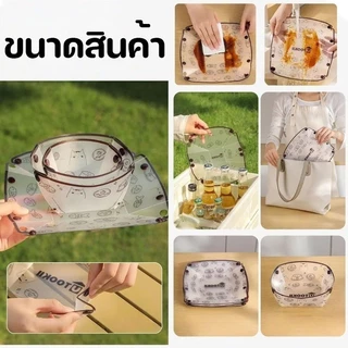 ชุดอุปกรณ์รับประทานอาหาร ชามซุป แบบพับได้ ออกแบบน้ำหนักเบา ทําความสะอาดง่าย เกรดอาหาร สําหรับตั้งแคมป์กลางแจ้ง