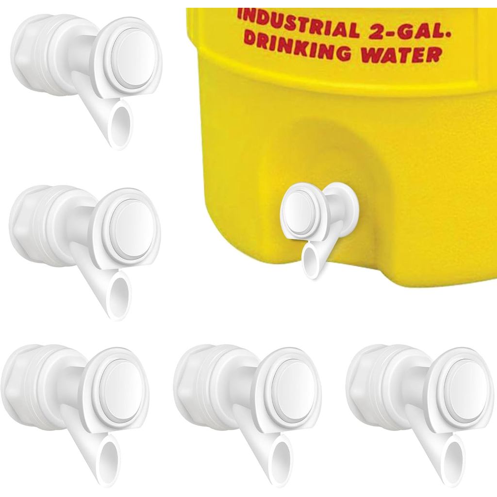 5ชิ้นปุ่มกดน้ําSpigot Cooler Spivotเปลี่ยน,Reusable Water Spivotใช้งานร่วมกับIgloo 2, 3, 5,และ10แกลล