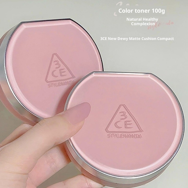 3CE Water Mist Powder Cushion 11g คอนซีลเลอร์ Water Glow Moisturizing ผิวแห้ง Liquid Foundation ติดท