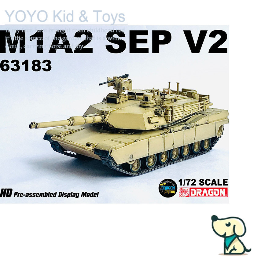 YoYo Hobby YJ5 Veyron 63183 M1A2 SEP V2 American M1A2 SEP V2 Ebrams รถถังหลัก 1/72 สําเร็จรูป