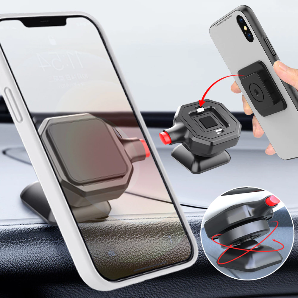 ที่วางโทรศัพท์มือถือในรถยนต์ ปรับได้ 360 องศา แผงหน้าปัดสำหรับสมาร์ทโฟน thumbnail 9