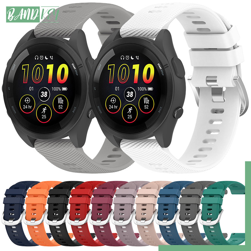 สายซิลิโคนกีฬาอ่อน 20 22 มม for Garmin Forerunner 165 55 158 570 42mm/vivoactive 5/Active /Bounce/VivoMove/Venu/approach