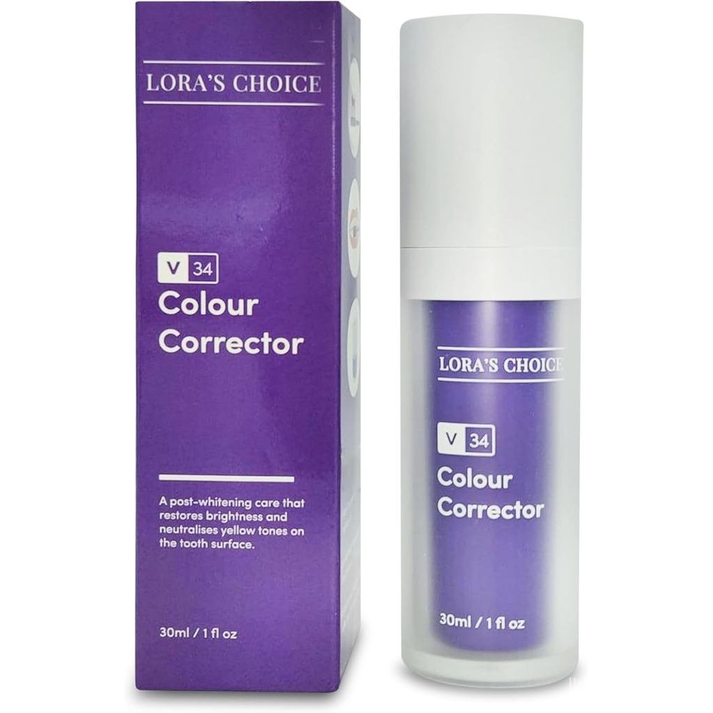 GOODY 2S Lora Choice V34 ยาสีฟันสีม่วงฟันคราบคอนซีลเลอร์ฟันไวท์เทนนิ่ง Booster Color Correcting Seru