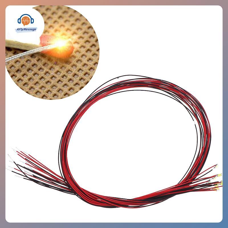 AFl 10 ชิ้น 20 เซนติเมตร t0603wm ประสาน micro litz ตะกั่วแบบมีสาย warm white smd led 0603 TH