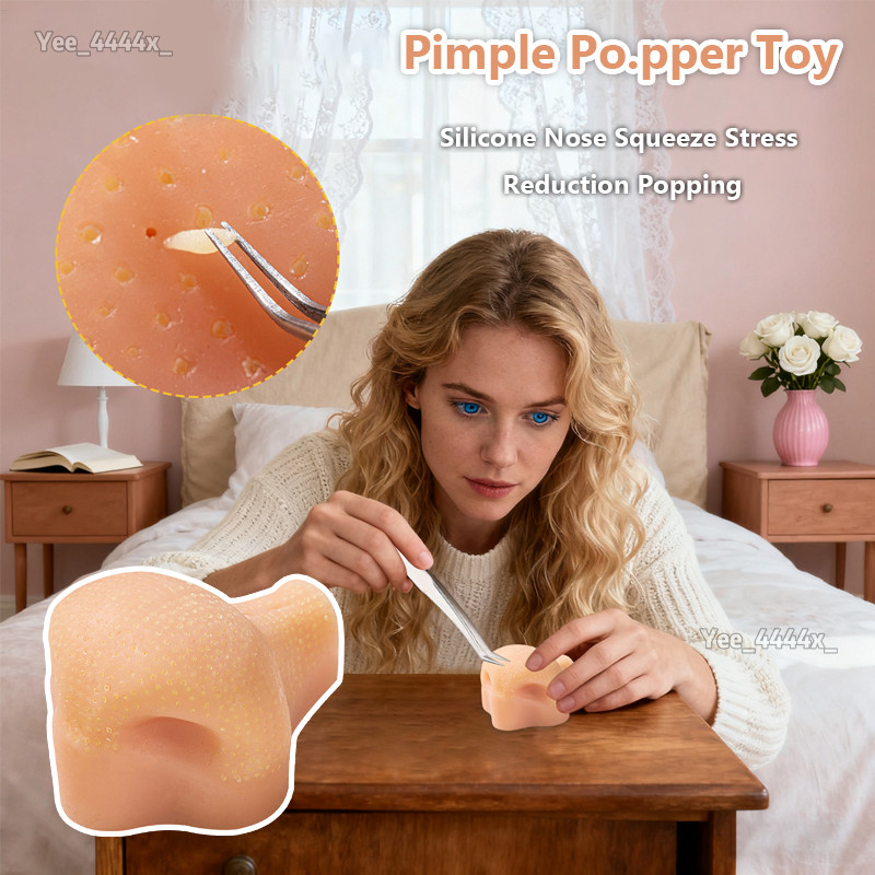 Popping Pimple Toy Reusable จมูกความเครียด Reliever Popping Pimple ของเล่นสําหรับเด็กผู้หญิงผู้ใหญ่ 