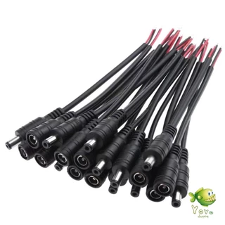 YOYO สายไฟ หัวตัวผู้/หัวฟีเมล DC5521 ขั้วสายไฟ สายไฟมาตรฐาน แข็งแรง ทนทา Power Cable