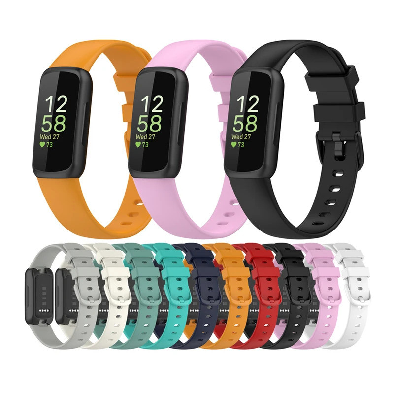 เปลี่ยนสําหรับ Fitbit Inspire 3 สายนาฬิกาสร้อยข้อมือสําหรับ Inspire3 ซิลิโคนห่วงอุปกรณ์เสริมนาฬิกาอั
