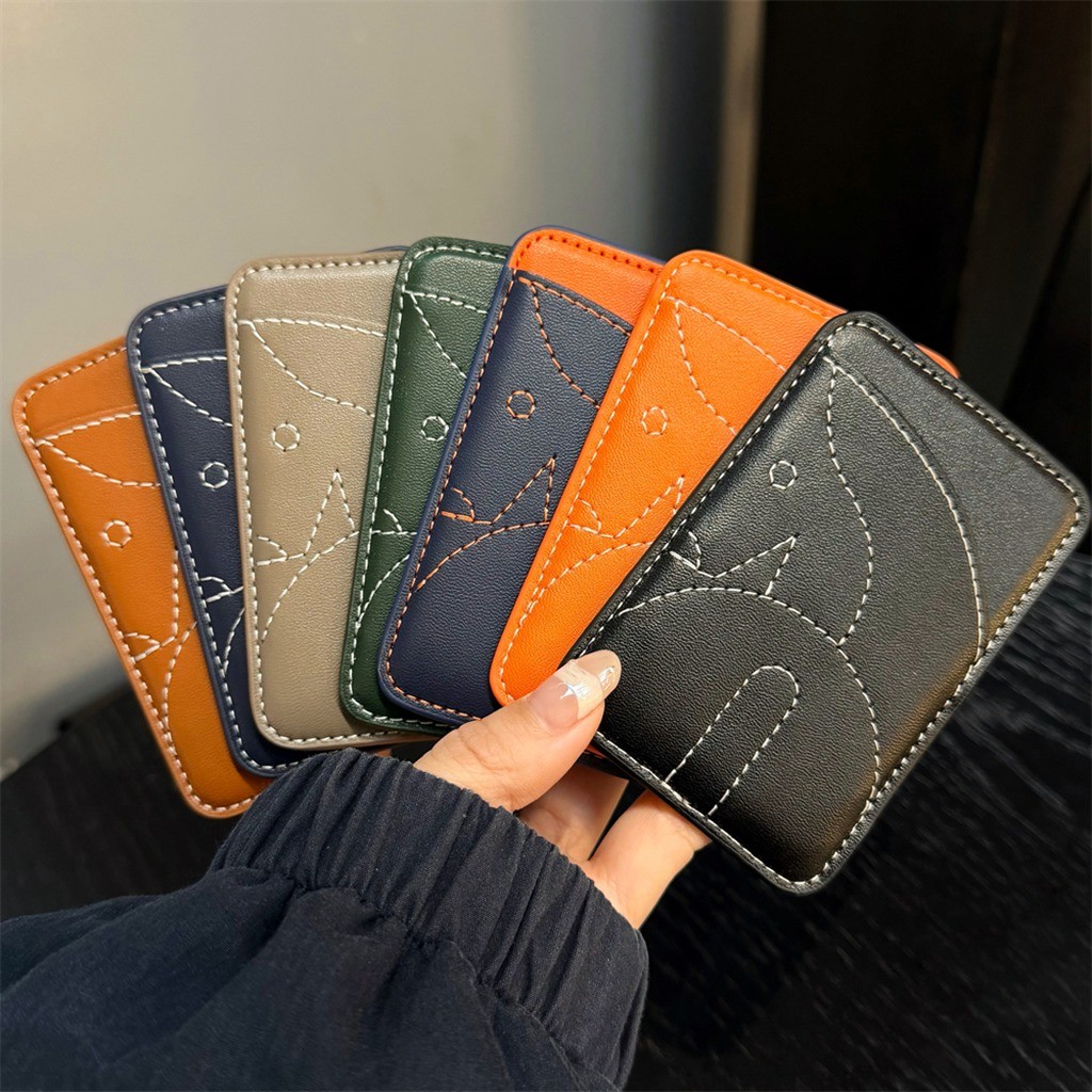 Magnetic Attraction Card Holder PU หนัง All-match แฟชั่น Horser รูปแบบคู่การ์ดอุปกรณ์เสริมสําหรับ Naked โทรศัพท์มือถือ Magsafe ฝาครอบแท็บเล็ต ราคา ถูกที่สุด ดีลบีเคเค แกลเลอรีภาพที่ 8