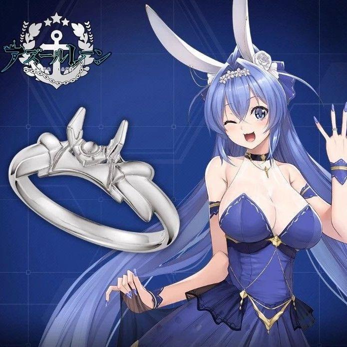 แหวน.Azure ประณีตและสร้อยคอ เครื่องประดับแฟชั่น diseño único y elegante