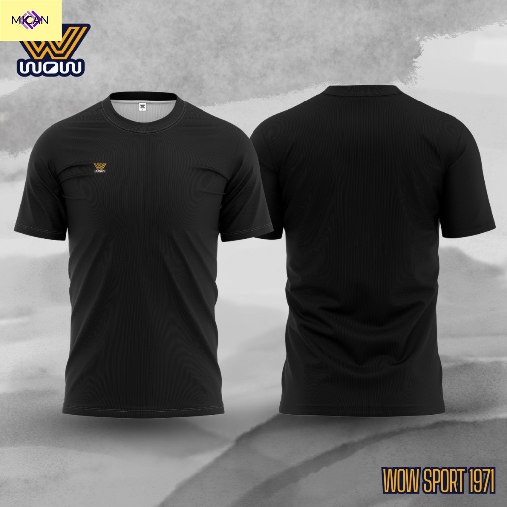 เสื้อคอกลมสีดำจากWOW SPORT 1971