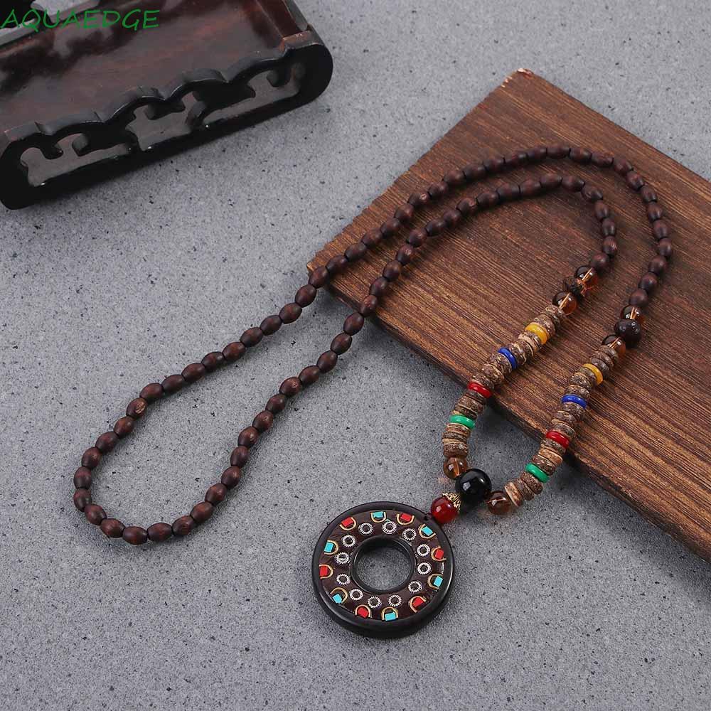 AQUAEDGE สร้อยคอยาวมานาฮนดีมือทำสไตล์ชาติพันธุ์ Nepali สำหรับผู้หญิง