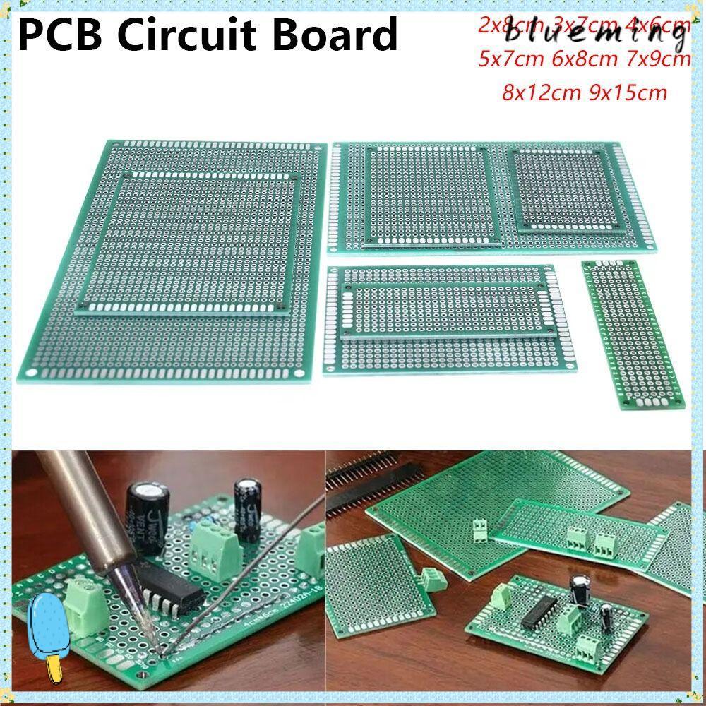 BLUEMING 1 ชิ้น PCB Board, 2x8 3x7 4x6 5x7 6x8 7x9 8x12 9x15 ซม. Universal Prototype Board, ทนทานดีบ