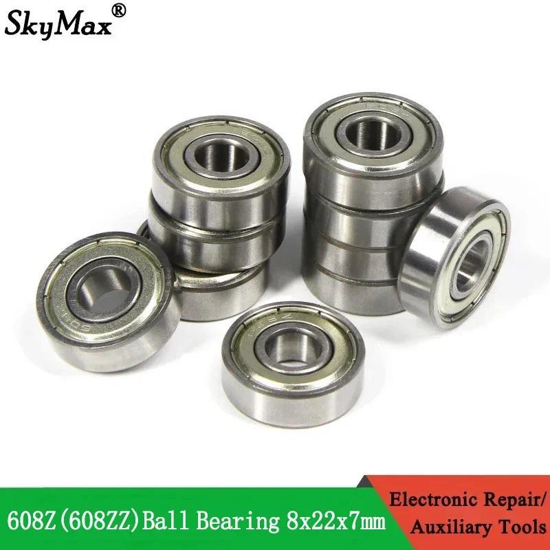 Ball Bearings 608Z 608ZZ ABEC-7 Deep Groove 8x22x7mm Mini Ball Bearing Carbon Steel for Skateboard S