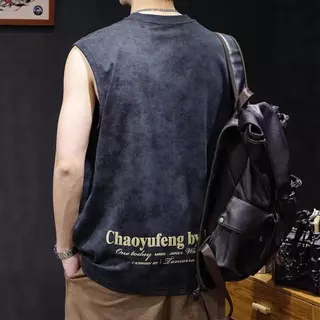 MNO.9 Tank B975 เสื้อกล้ามผู้ชาย ลายอักษร เสื้อออกกำลังกาย ผ้านุ่ม ระบายอากาศได้ดี แฟชั่นชาย เสื้อแขนกุด บางเบาใส่สบาย