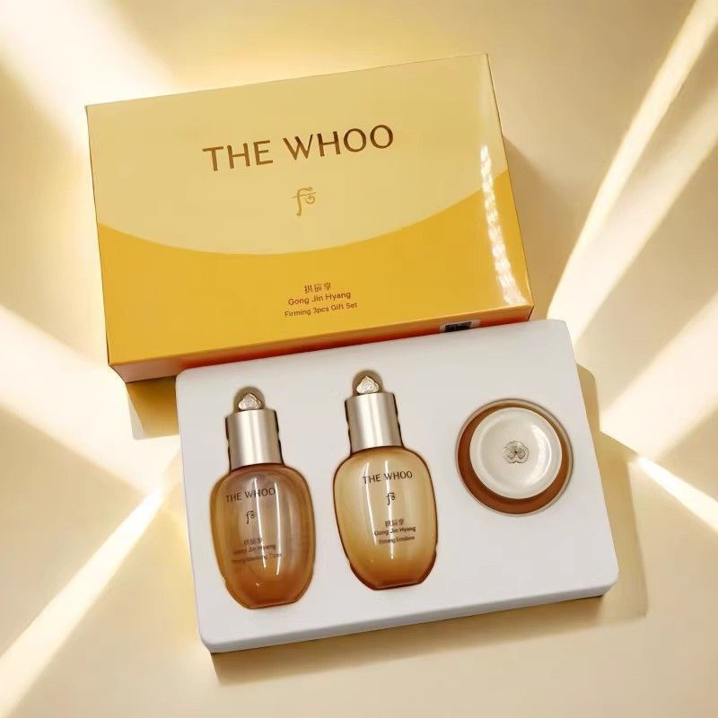 [ขายดี] [ผลิตภัณฑ์ของแท้] whoo After whoo เวอร์ชั่นใหม่ Gongjinxiang Firming Series ชุด 3 ชิ้น 44 มล. ชุดครีมน้ําตัวอย่าง 3.8