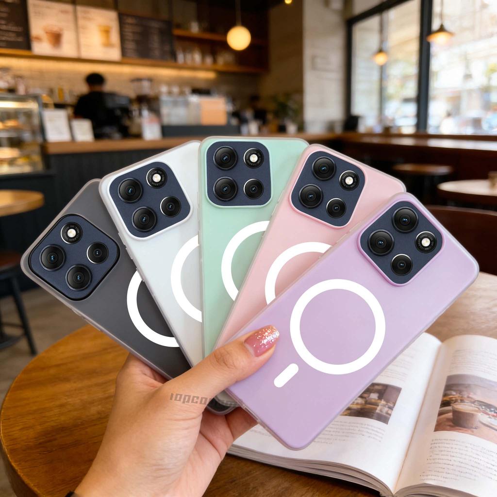 Magnetic Candy Jelly 2-in-1 TPU สําหรับ Motorola MOTO G60 G62 G64 G66J G73 G75 G82 G84 G85 G86 Power