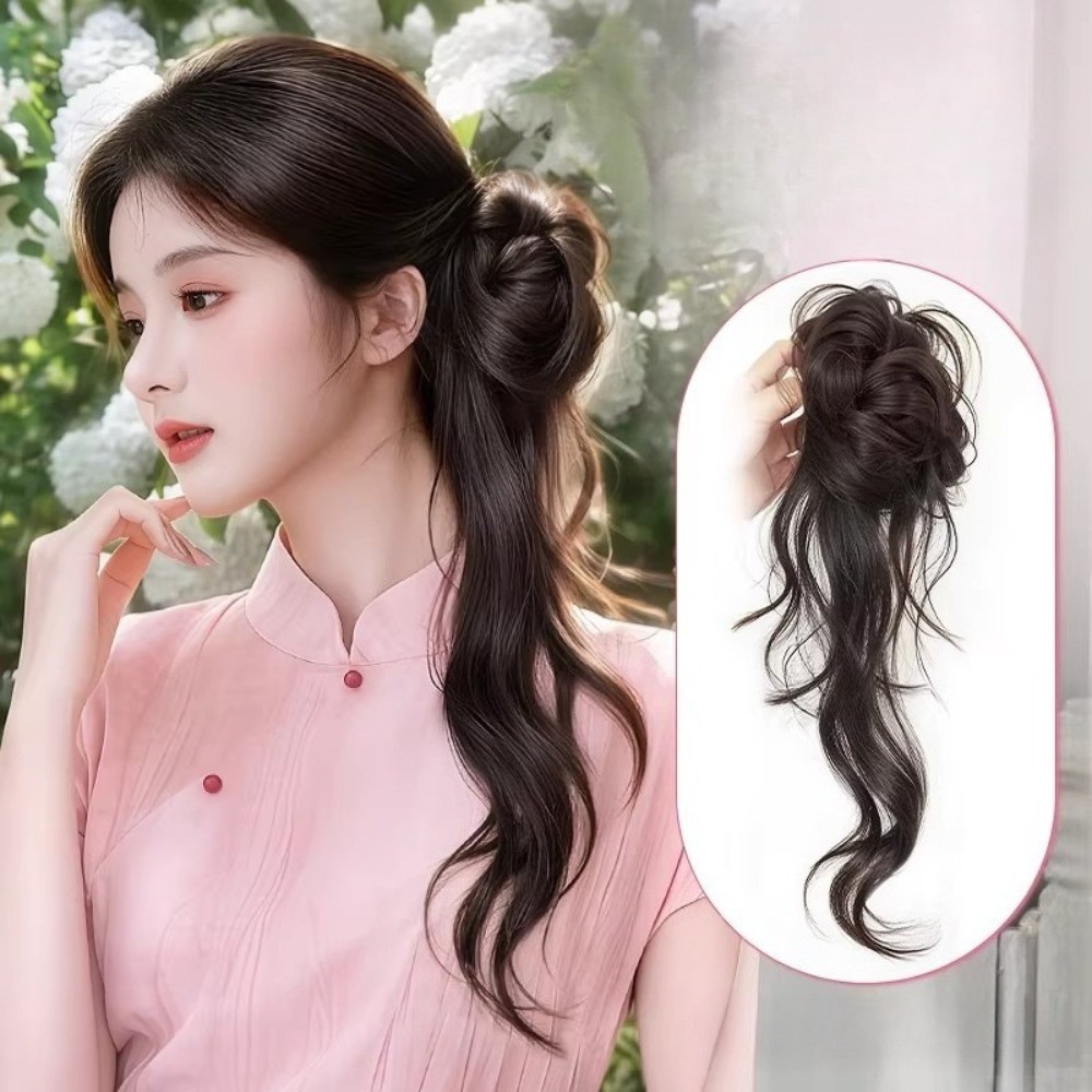 (จัดส่งในพื้นที่)บุญวิกผมหางม้าหลวมปุยสไตล์อ่อนโยนสวมใส่ง่ายชิ้นผมสําหรับผู้หญิงทุกวันพรรค