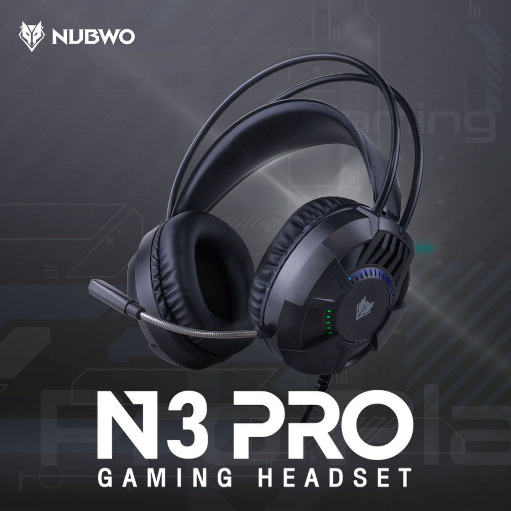 Nubwo หูฟังเกมมิ่ง รุ่น N3 PRO ไดรเวอร์ขนาด 50 มม. ไฟ RGB  รองรับการเชื่อมต่อ USB-A หรือ USB-A 3.5MM