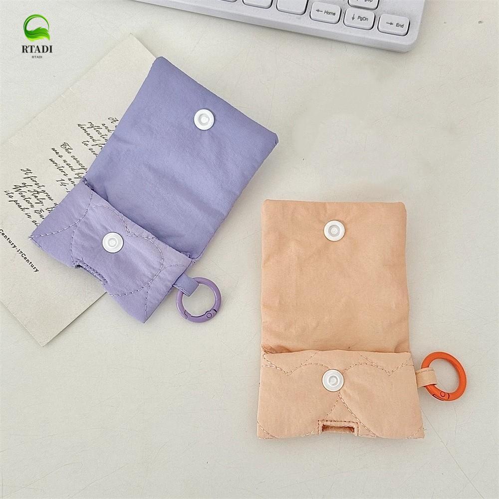 RTADI Heart Headphone Bag, Balletcore Soft Headphone Storage Bag, Cute Candy Color Korean Style Blue