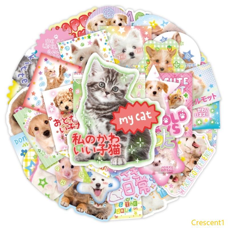 Crescent1 40Mounts สุนัขแมวสติกเกอร์สัตว์ความงามสติกเกอร์สําหรับสมุดภาพ Journal โทรศัพท์กีตาร์แล็ปท็