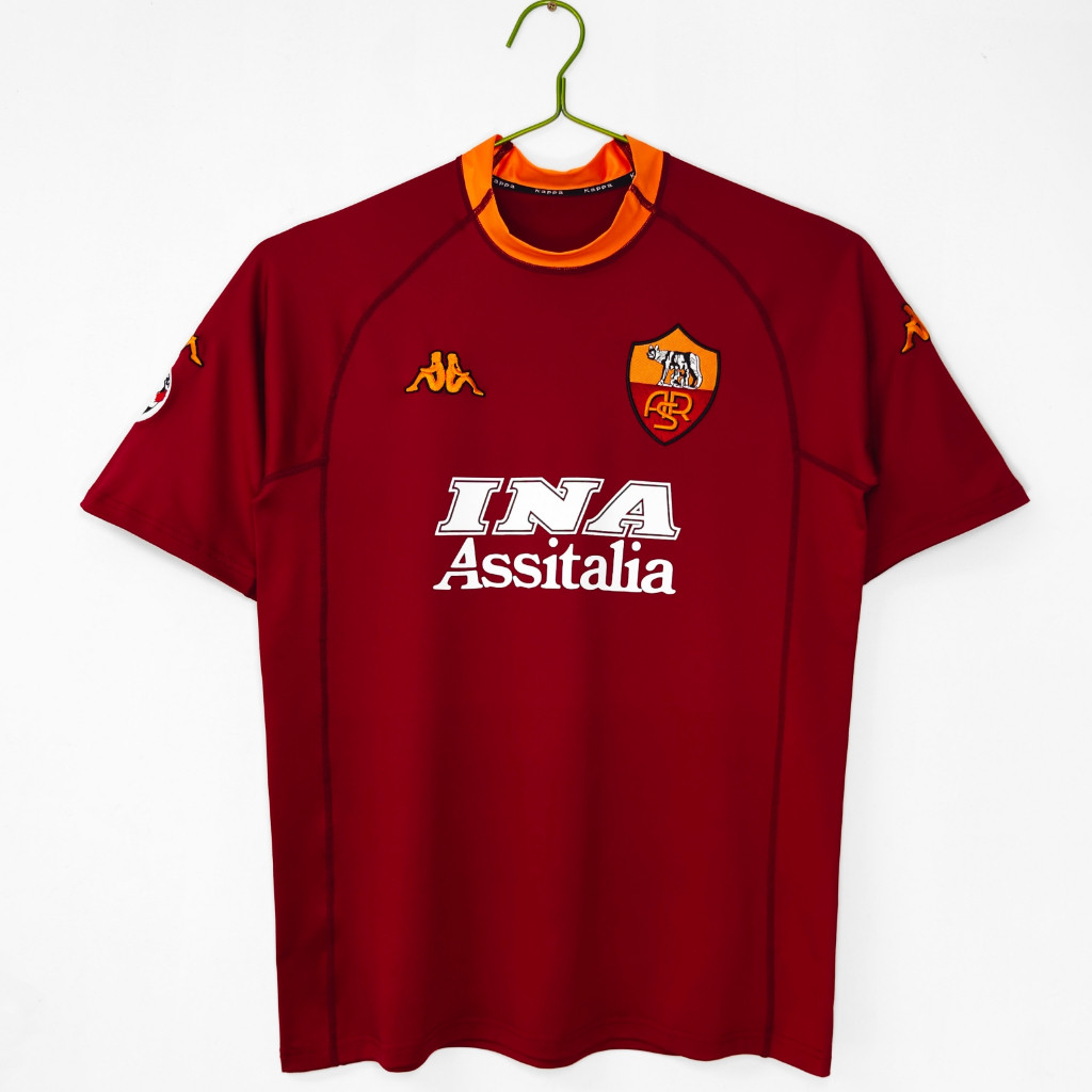 #R 00-01 Home Retro Soccer Jersey Football #TOTTI #BATISTUTA