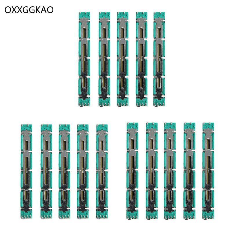 OXXGGKAO 5PCS 75 มม.ต้านทาน B103 10KOhm Potentiometer 10K B10K SC6080GH สไลด์ปรับหมุนฟิล์มคาร์บอน A2