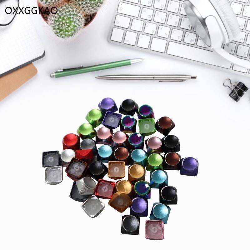 OXXGGKAO 1Keys Metal Keycap XDA Profile ไม่แกะสลักสําหรับฝาครอบกุญแจสําหรับสวิตช์