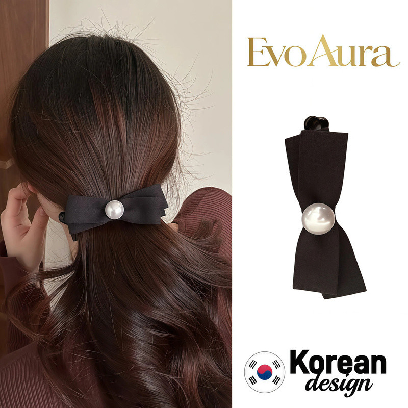 [พร้อมส่ง] กิ๊บกล้วยมุกวินเทจ กิ๊บหนีบผมหางม้า ทรงแนวตั้ง เรียบหรูดูแพง สไตล์เกาหลี ช่วยให้ผมดูหนา