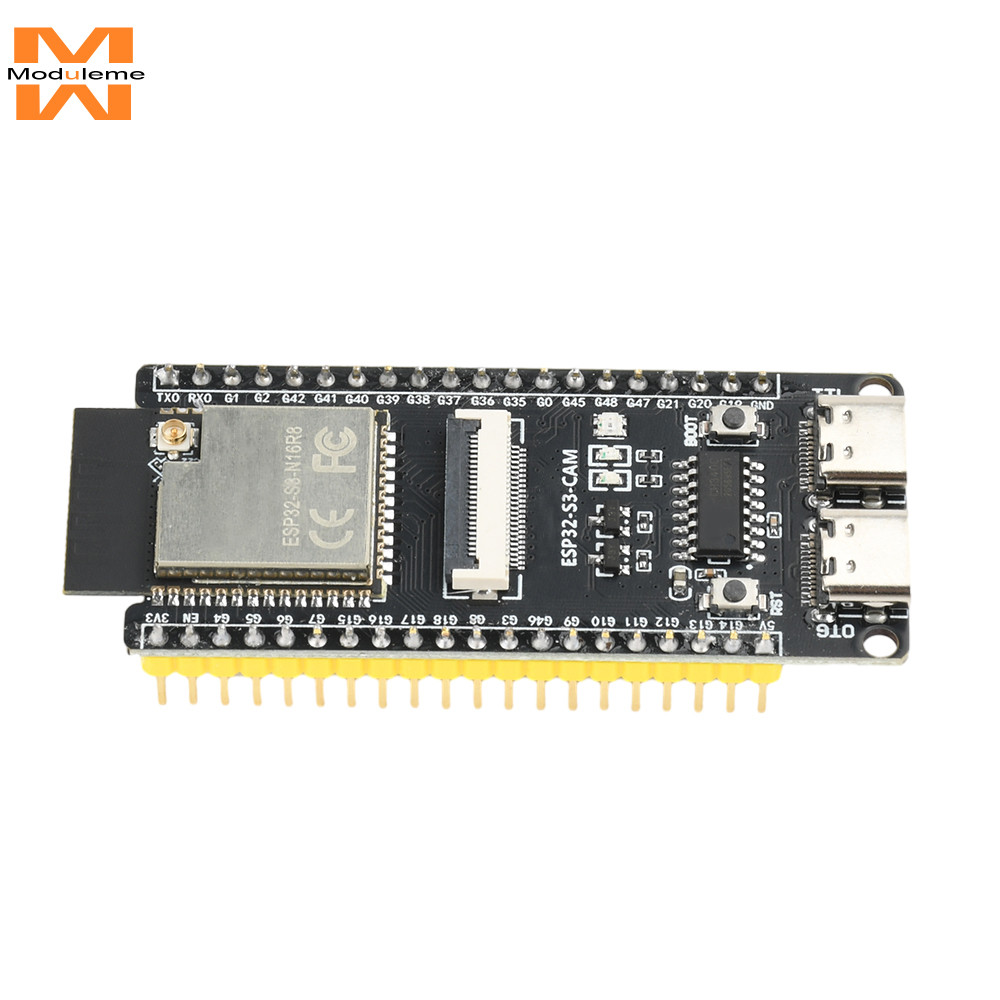 ESP32-S3-CAM บอร์ดพัฒนา WiFi บลูทูธ Core Board Onboard ESP32-S3-N16R8 โมดูล CH340 Dual TYPE-C